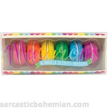 Macaron Erasers Set of 6 Macaroon Rubbers Vanilla Scented